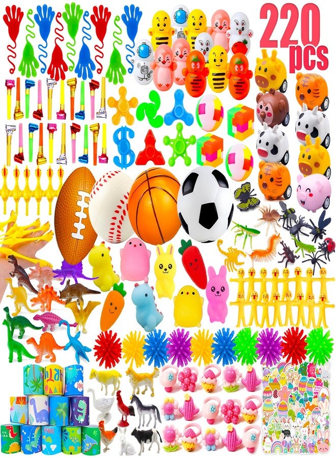 GOAUS Easter Egg Fillers Party Favors for Kids, 220 Pcs Small Toys Prizes Bulk, Goodie Bags Stuffers, Treasure Box Toys for Classroom, Prize Box Birthday Goody Bag - Image 1